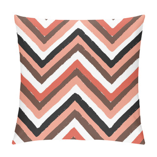 Personality  Vector Chevron Salmon Seamless Pattern Pillow Covers