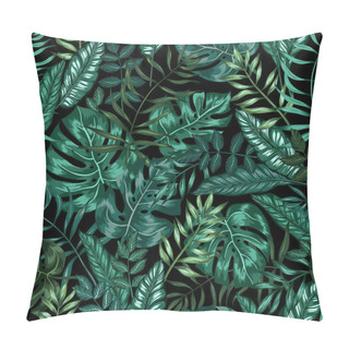 Personality  Seamless Vector Graphical Artistic Tropical Nature Jungle Pattern Pillow Covers