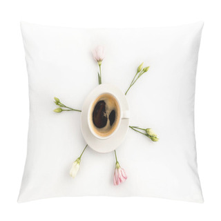 Personality  Cup Of Coffee And Flowers  Pillow Covers