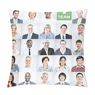 Personality  Business  People Of Different Nationalities And Ages Pillow Covers