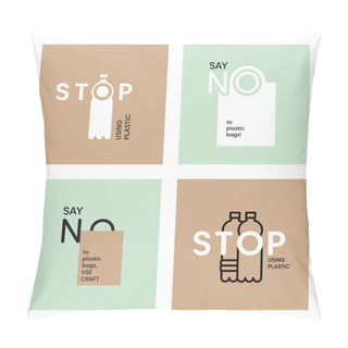 Personality  Stop Using Stuff Bottles Vector Concept Ill Pillow Covers