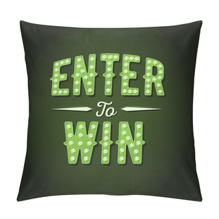Personality  Enter To Win Vector Sign Pillow Covers