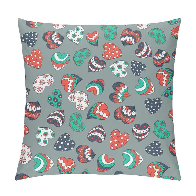 Personality  Valentine hearts seamless  pattern pillow covers