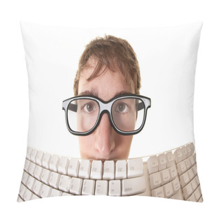 Personality  Man Behind Keyboard Pillow Covers