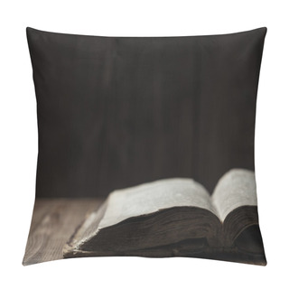 Personality  Holy Bible On Wooden Background Pillow Covers