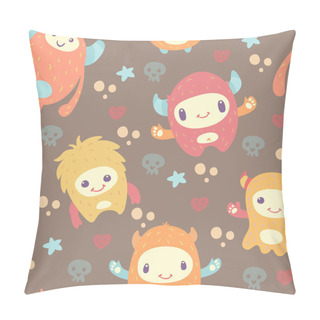 Personality  Seamless Monsters Pattern Pillow Covers