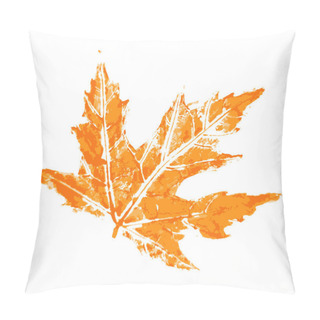 Personality  Print Of Autumn Leaves With Painted Watercolor By Hand Pillow Covers
