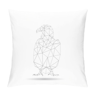 Personality  Geometric Eagle On Triangle Pattern Background - Vector Pillow Covers