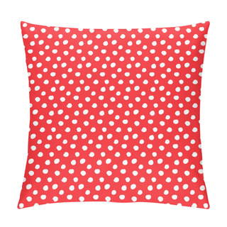 Personality  Polka Dots Red Seamless Pattern. Vector Illustration Pillow Covers