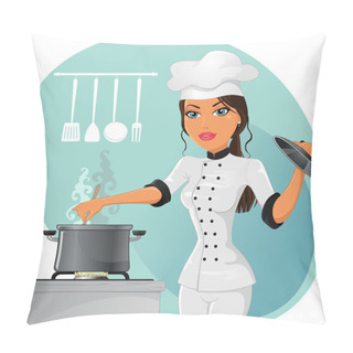Personality  Woman Chef Pillow Covers