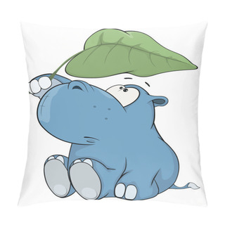 Personality Little Hippopotamus Pillow Covers