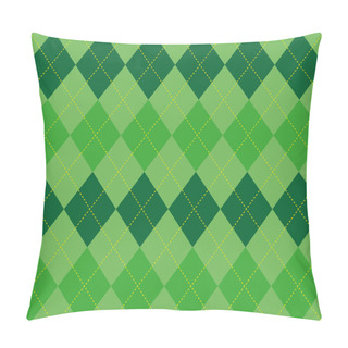 Personality  Argyle Pattern Green Rhombus Seamless Texture Pillow Covers