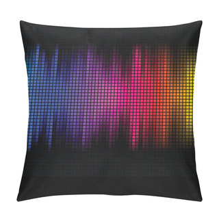 Personality  Multicolor Abstract Lights Disco Background. Square Pixel Mosaic Pillow Covers
