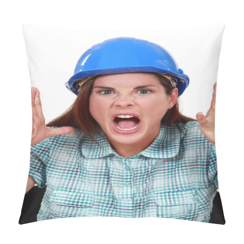 Personality  Furious Craftswoman Screaming Pillow Covers