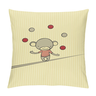 Personality  Monkey Juggling Pillow Covers