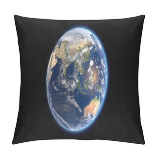 Personality  Flying Over The Earth's Surface, 3D Rendering. Pillow Covers
