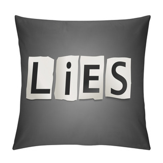 Personality  Lies Concept. Pillow Covers