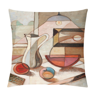 Personality  Oil Painting Of Still Life With Pitcher Pillow Covers