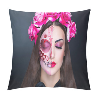 Personality  Make Up Mexican Day Pillow Covers
