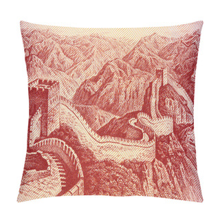 Personality  The Great Wall On Chinese Currency Pillow Covers