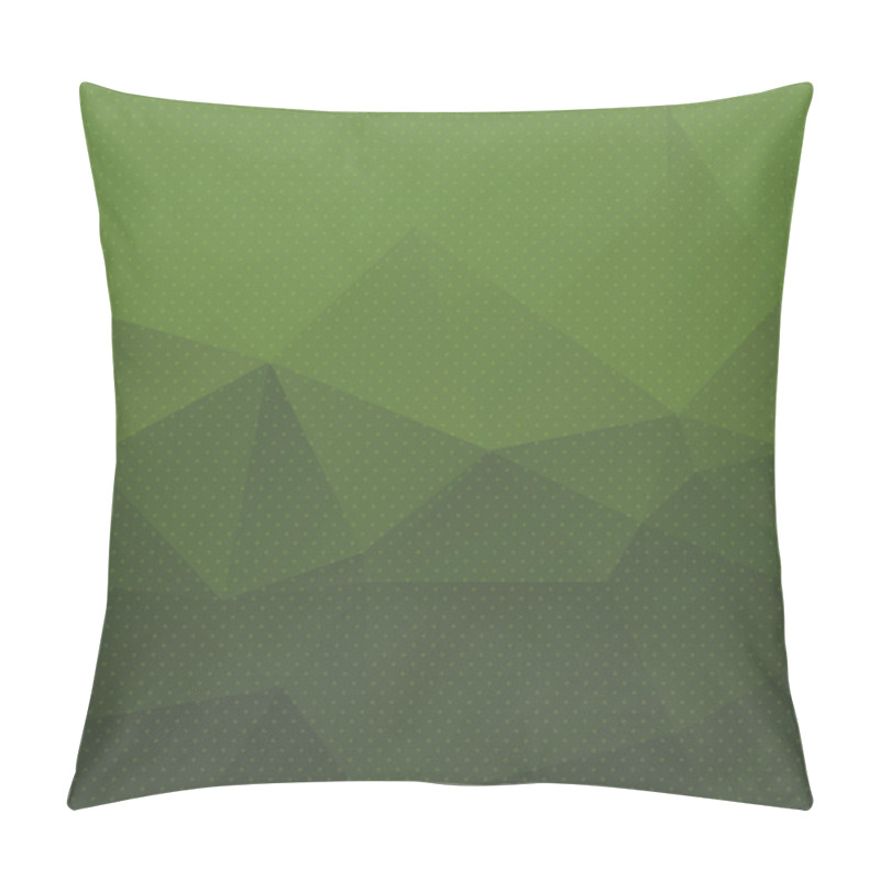 Personality  Abstract Green Triangle Background With Dots Pillow Covers