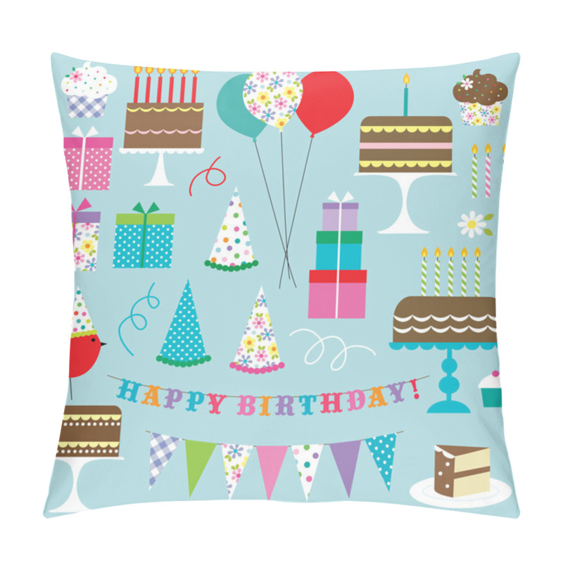 Personality  Birthday Clip art pillow covers