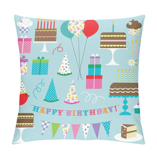 Personality  Birthday Clip Art Pillow Covers