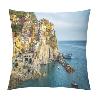 Personality  Manarola, Cinque Terre Coast Of Italy. Pillow Covers