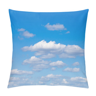 Personality  Little Fluffy White Clouds In Blue Sky Pillow Covers