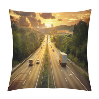 Personality  Sunset Road Pillow Covers