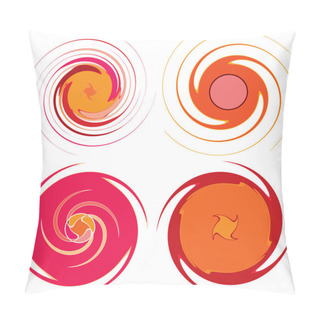 Personality  Monochrome Abstract Spiral, Swirl, Twirl And Vortex Shapes Pillow Covers