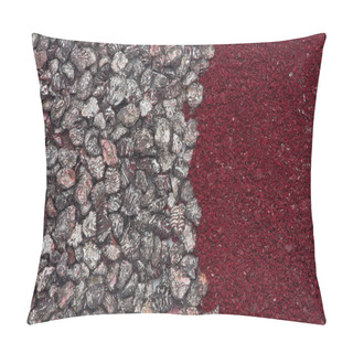 Personality  Background Texture Of Dried And Crushed Cochineal Insects, Used To Make Scarlet Colored Dye. Pillow Covers