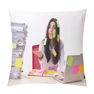 Personality  Young Female Employee In Conflicting Priorities Concept  Pillow Covers