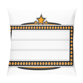 Personality  Blank Cinema Billboard Vector Design Pillow Covers