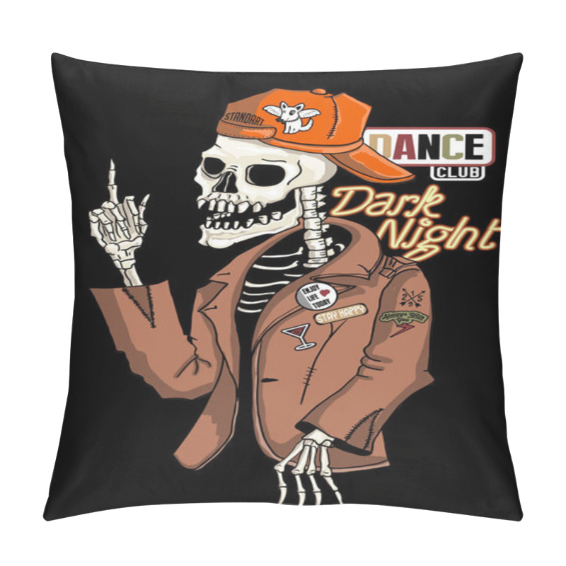 Personality  skeleton and dark night dance club pillow covers