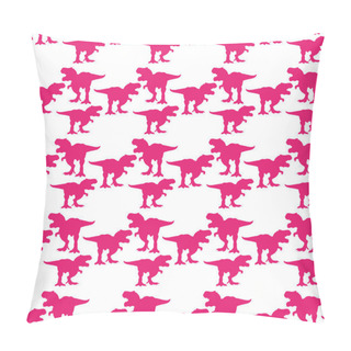 Personality  Pink Tyrex Silhouette Pattern Pillow Covers