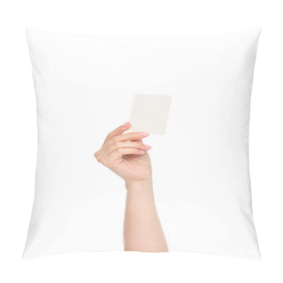Personality  Hand Holding Blank Card Pillow Covers