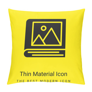 Personality  Album Minimal Bright Yellow Material Icon Pillow Covers
