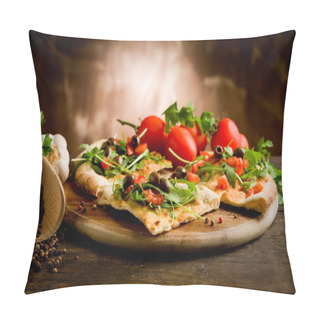 Personality  Vegetarian Pizza Pillow Covers