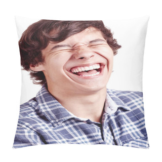 Personality  Laughing Young Man Pillow Covers