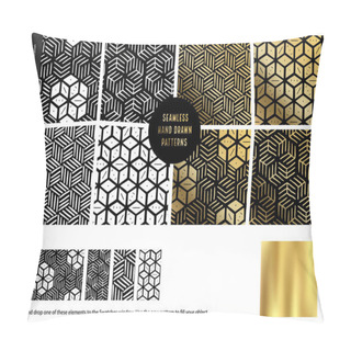 Personality  Hand Drawn Patterns - Black Pillow Covers