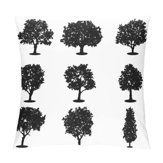 Personality  Set Of Trees Silhouettes Pillow Covers