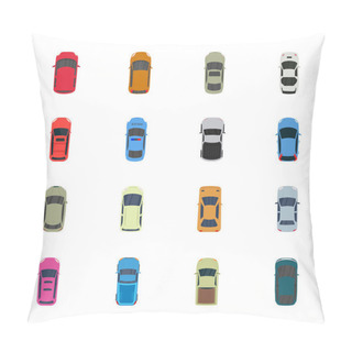 Personality  Colorful Top View Cars Vector  Pillow Covers