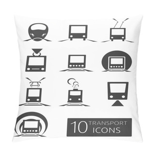 Personality  Public Transport Icons Pillow Covers