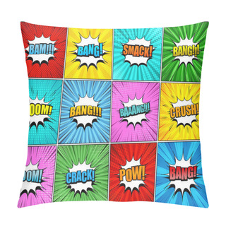 Personality  Comic Book Page Backgrounds Set Pillow Covers