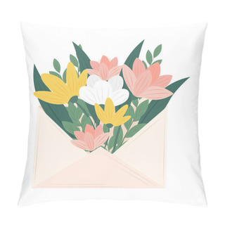 Personality  Envelope With Flowers Pillow Covers
