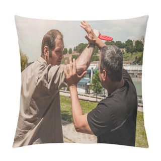 Personality Self Defense Techniques Against A Knife Attack Pillow Covers