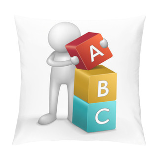 Personality  3d Child And Word ABC Pillow Covers