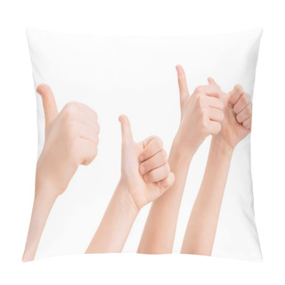 Personality  Hands Gesturing Thumbs Up Pillow Covers