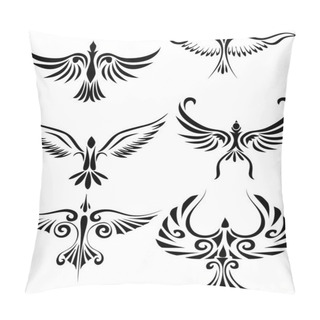 Personality  Bird Tattoo Silhouette Pillow Covers